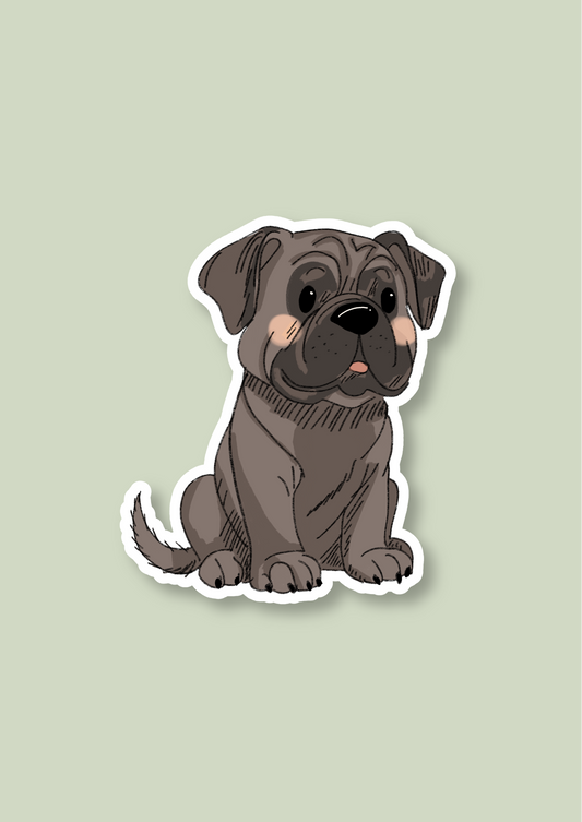 Bull Mastiff Sticker - Dark - 042