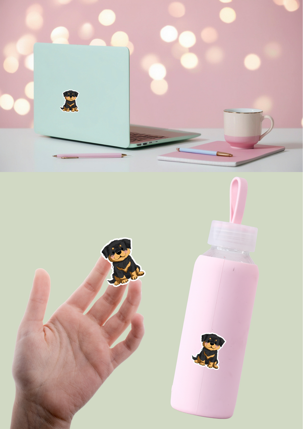 Rottweiler Sticker - Black and Tan - 065