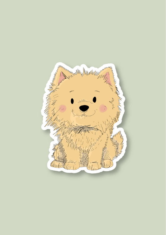 Pomeranian Sticker - Fawn - 055