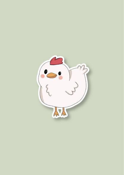 Chicken Sticker - White - 094