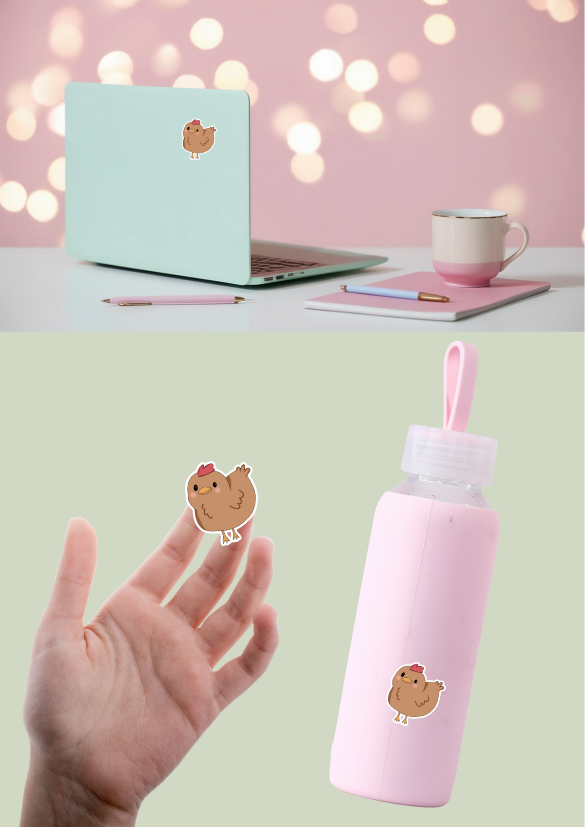 Chicken Sticker - Brown - 093