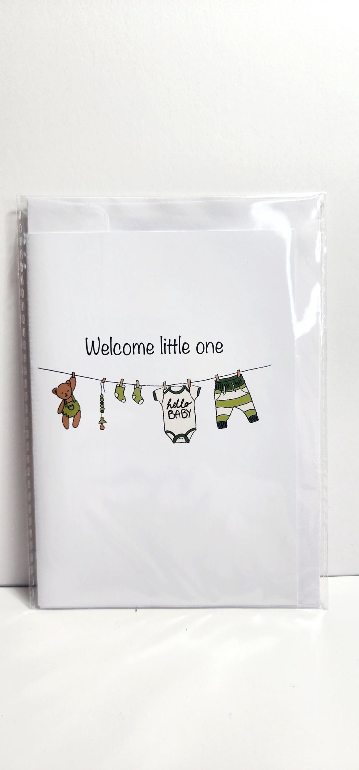 Greeting Card | Welcome Baby Green