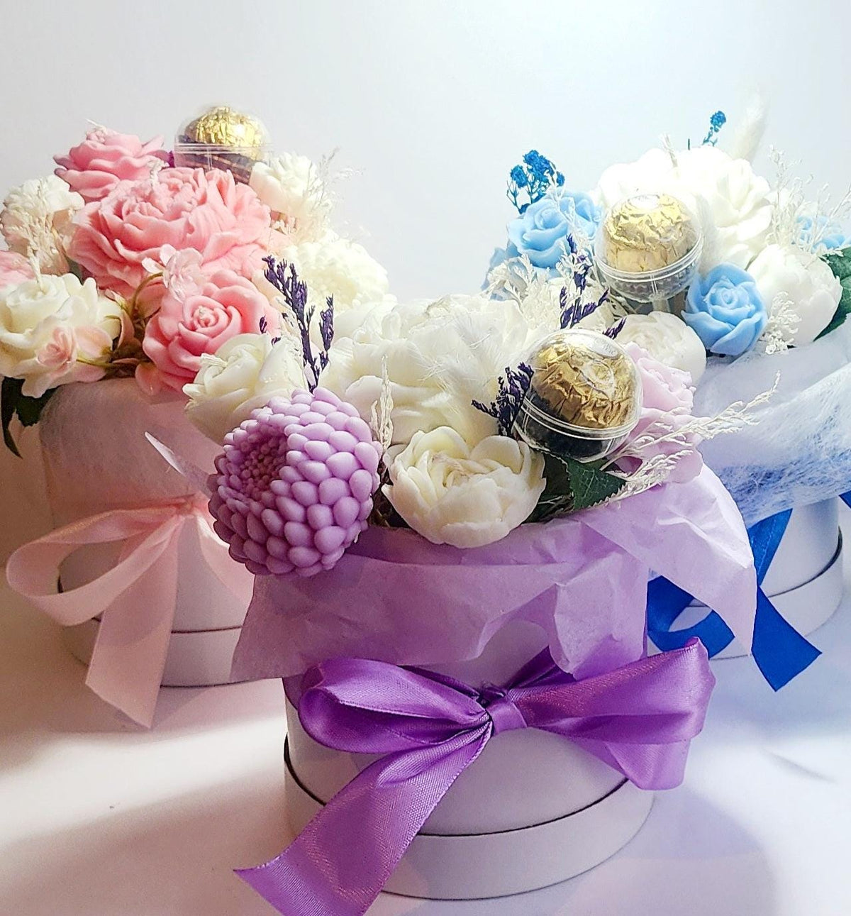Candle Bouquet - Large Hat Box