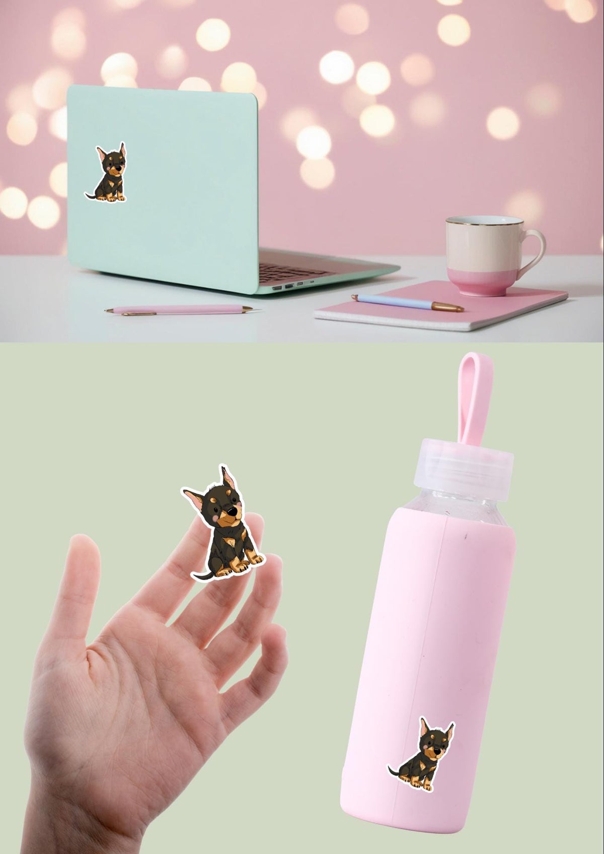 Pet Sticker – 030 Doberman Black and Tan