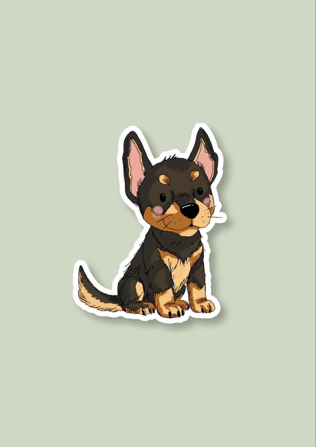 Pet Sticker – 026 Kelpie Black and Tan