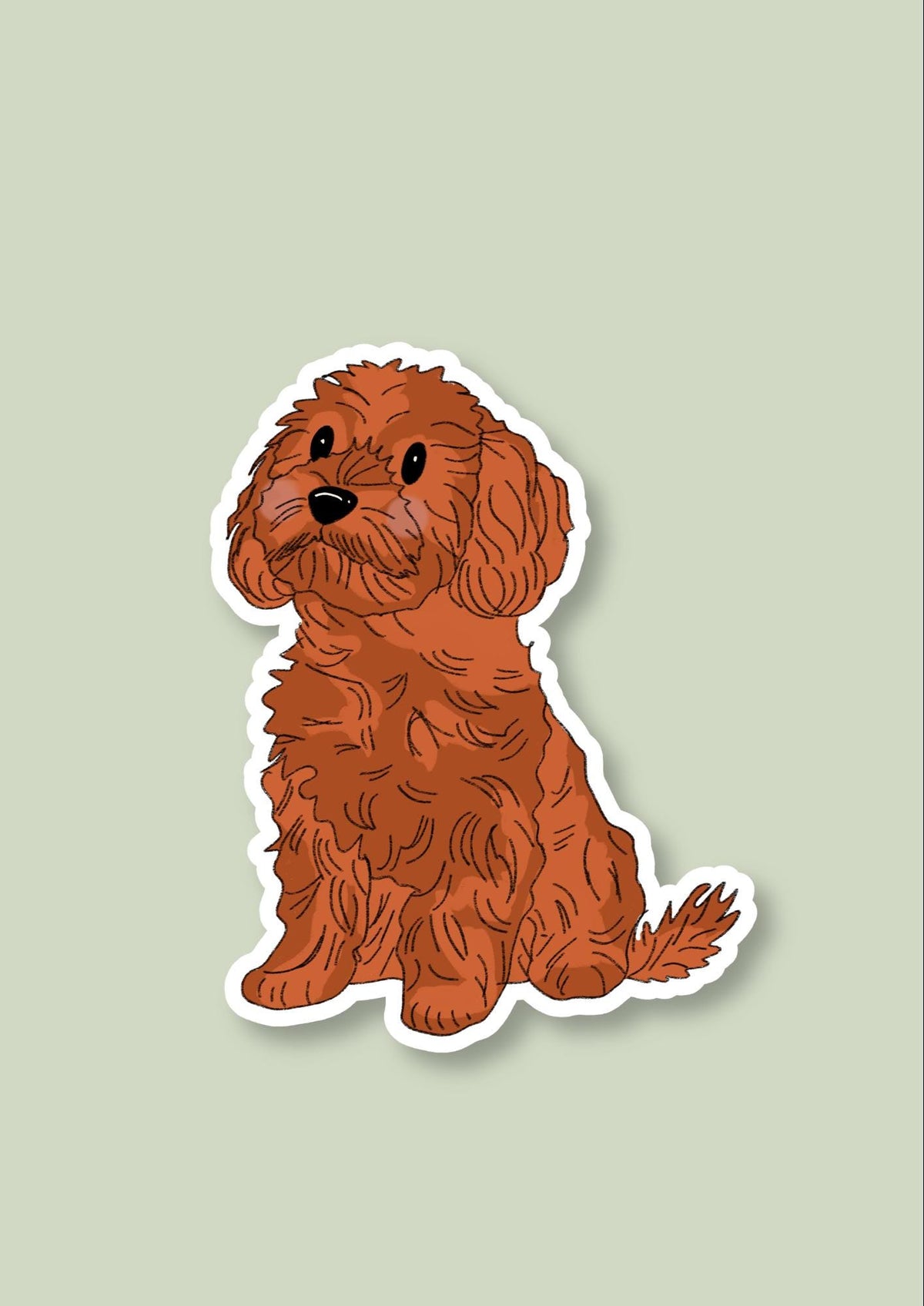 Pet Sticker – 018 Cavoodle Red