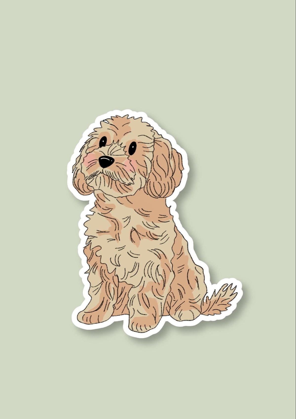 Pet Sticker – 017 Cavoodle Cream