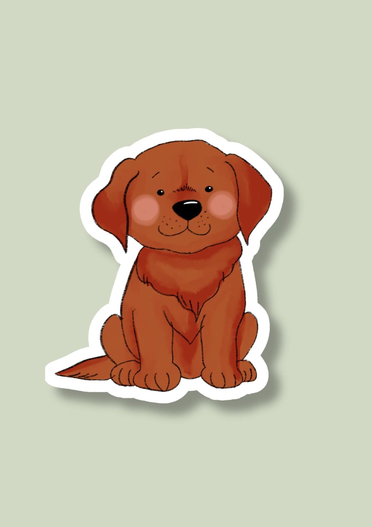 Pet Sticker – 016 Labrador Retriever Red