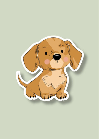 Pet Sticker – 012 Dachshund Cream