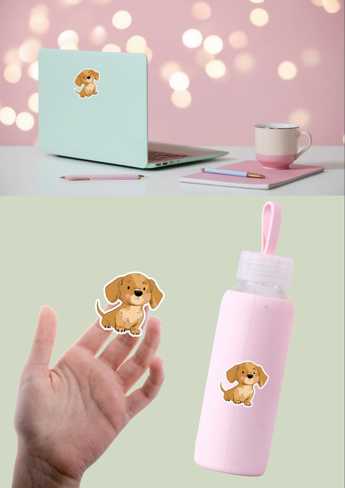 Pet Sticker – 012 Dachshund Cream
