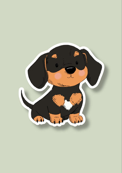 Pet Sticker – 010 Dachshund Black and Tan