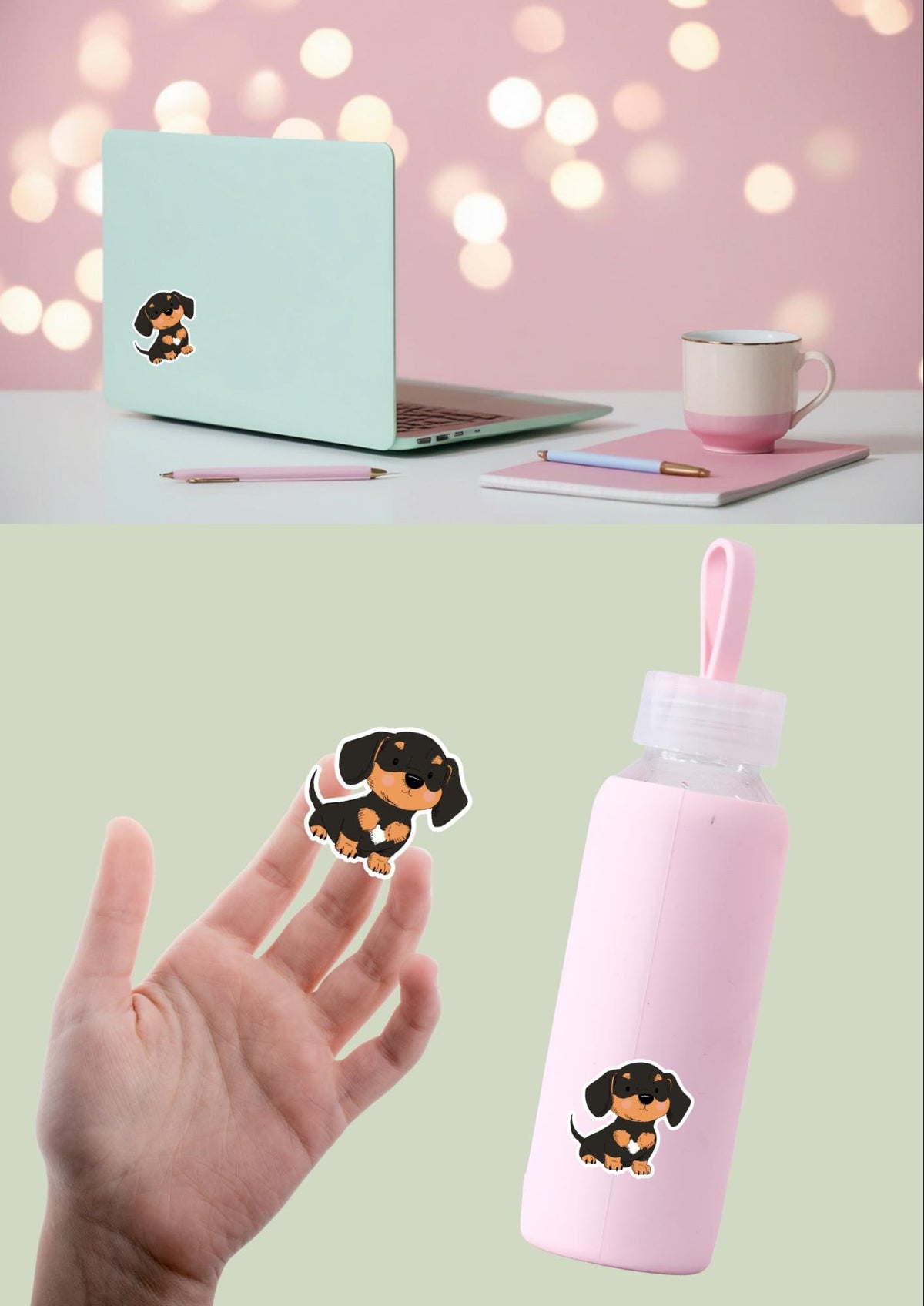 Pet Sticker – 010 Dachshund Black and Tan