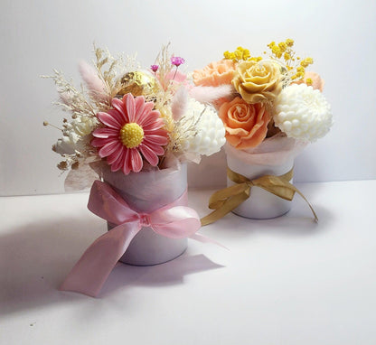 Candle Bouquet - Small Hat Box
