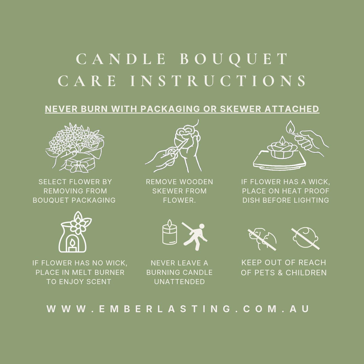 Candle Bouquet - Large Hat Box