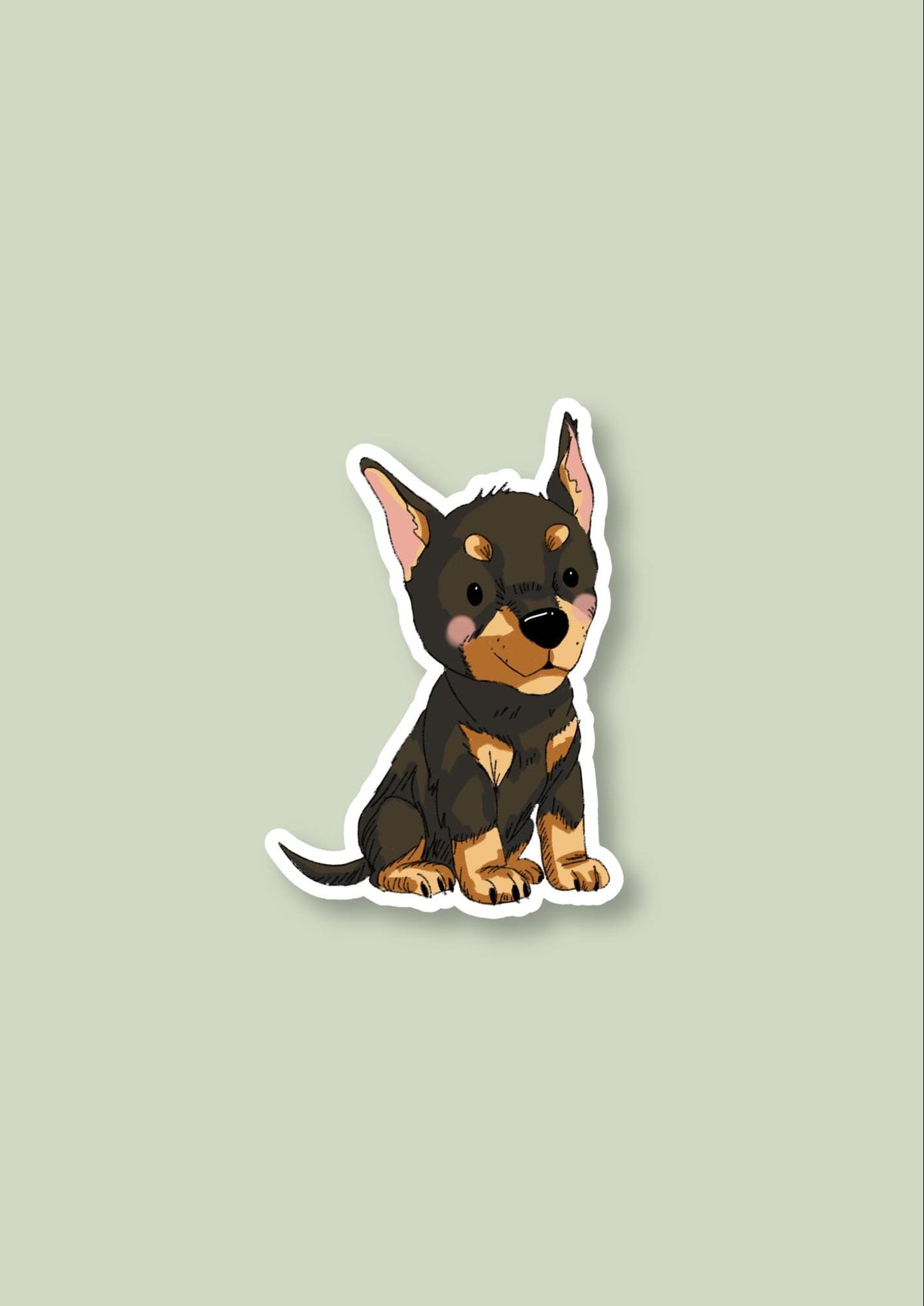 Pet Sticker – 030 Doberman Black and Tan