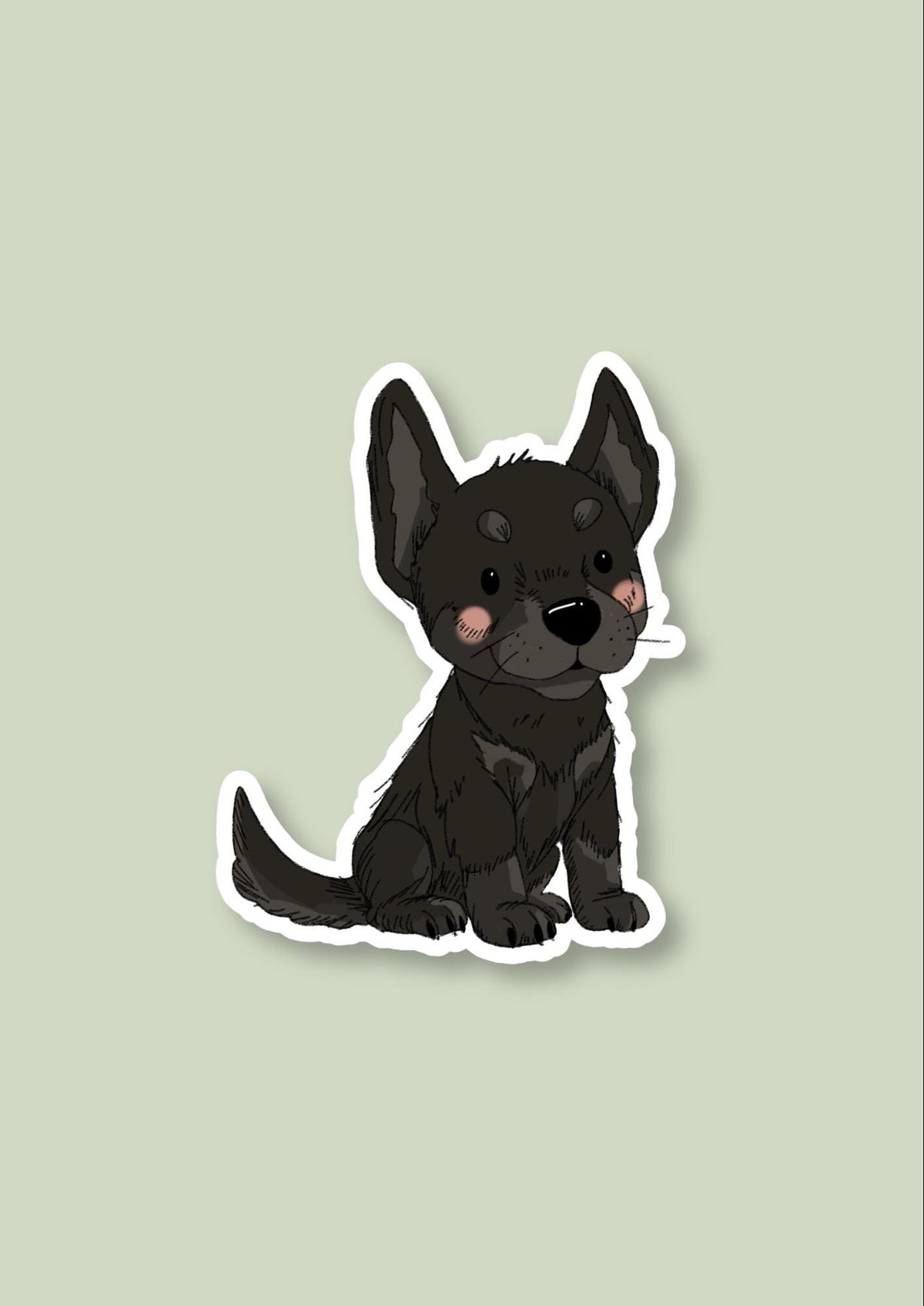 Pet Sticker – 025 Kelpie Black
