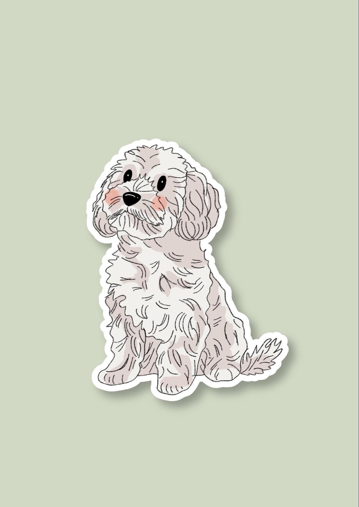 Pet Sticker – 021 Cavoodle White