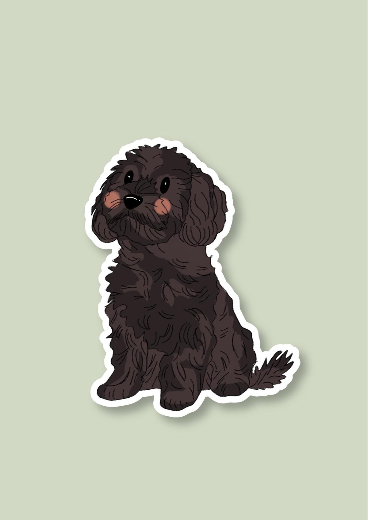 Pet Sticker – 019 Cavoodle Black