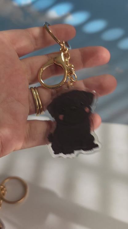 Pug Keychain - Black - 047