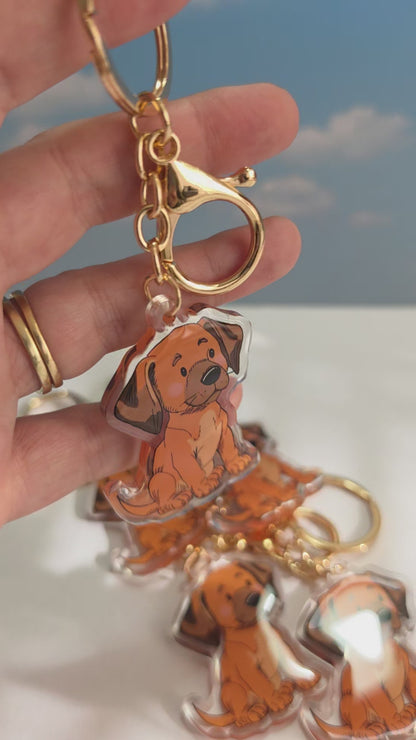 Rhodesian Ridgeback Keychain - Tan - 072