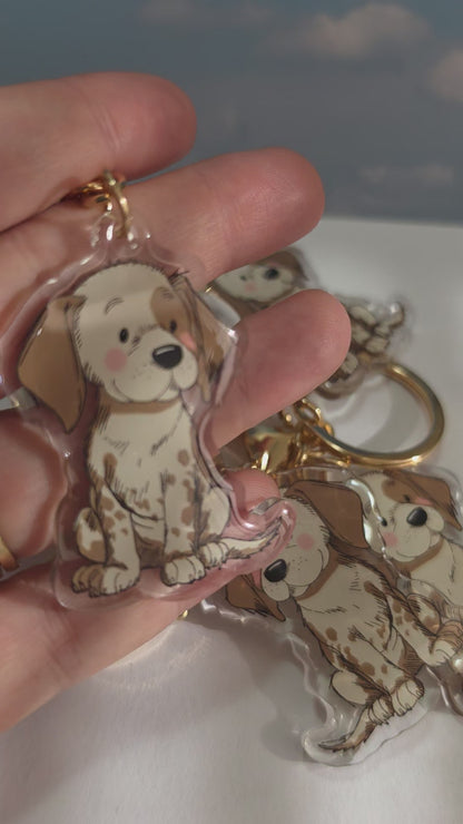 Weimaraner Keychain - Grey - 068