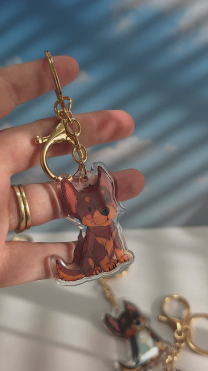 Kelpie Keychain - Red - 027