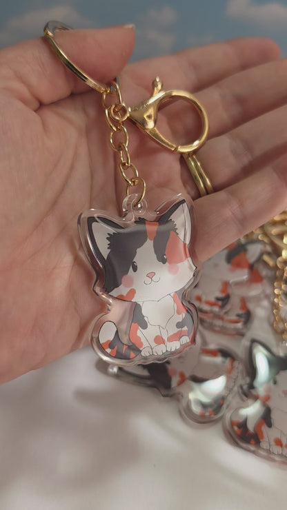 Cat Keychain - Calico - 080