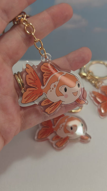 Goldfish Keychain - Orange - 098