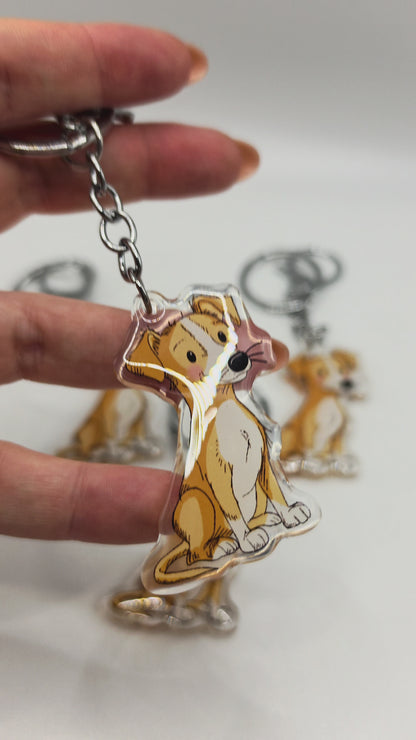 Greyhound - Whippet Keychain - Fawn - 143