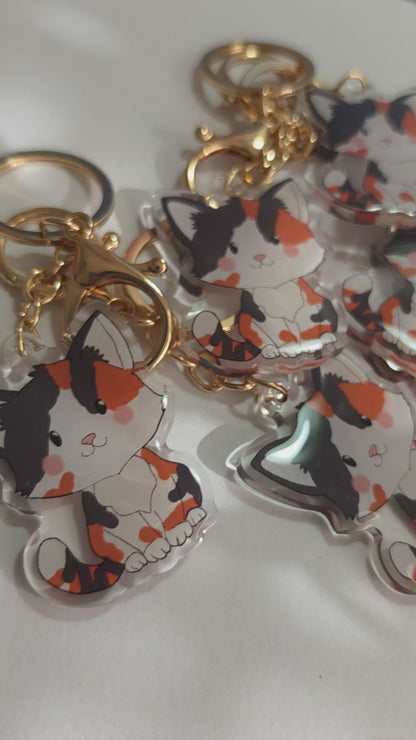 Cat Keychain - Calico - 080