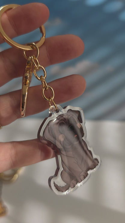 Bull Mastiff Keychain - Dark - 042