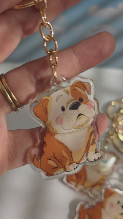 Bulldog Keychain - Fawn - 039