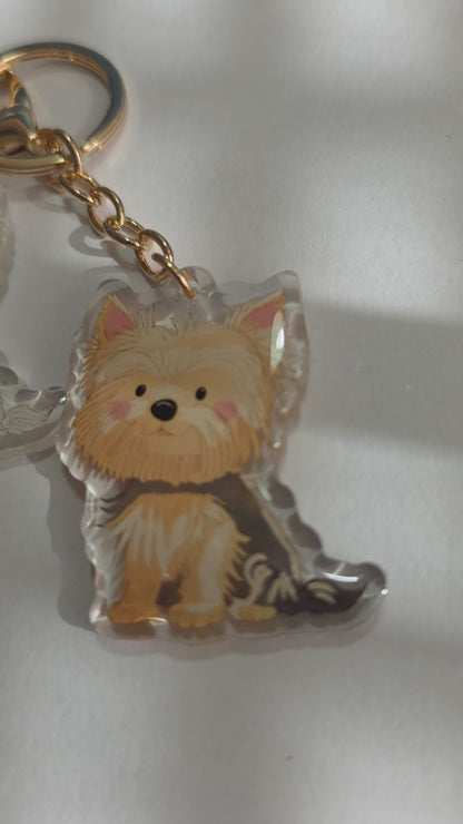 Yorkshire Terrier Keychain - Black - 051