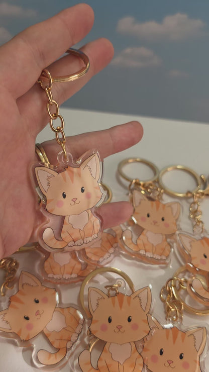 Cat Keychain - Ginger - 083