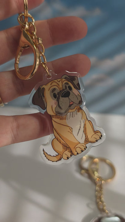 Bull Mastiff Keychain - Fawn - 041