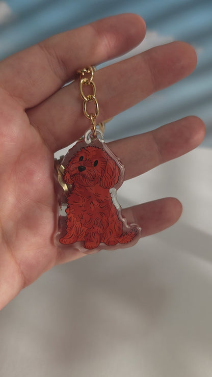 Cavoodle Keychain - Red - 018
