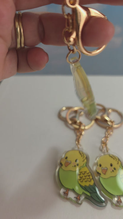 Budgie Keychain - Green - 090