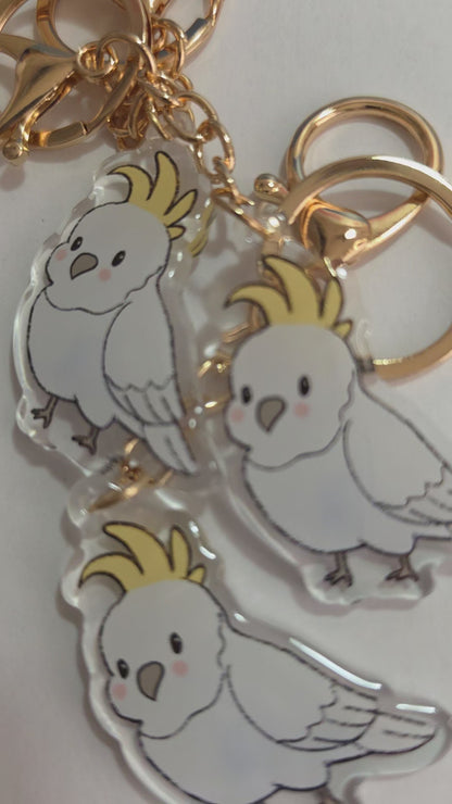 Cockatoo Keychain - White - 088