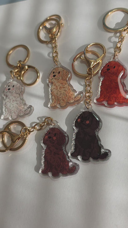 Cavoodle Keychain - Black - 019