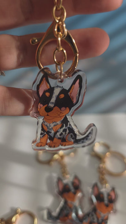 Heeler Keychain - Blue - 031