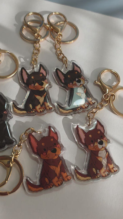Kelpie Keychain - Black - 025