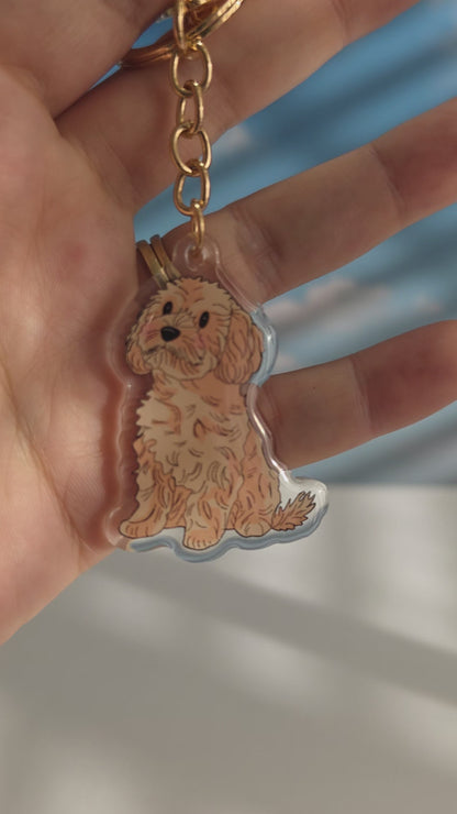 Cavoodle Keychain - Cream - 017