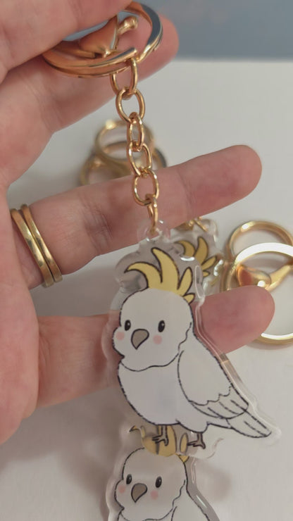 Cockatoo Keychain - White - 088