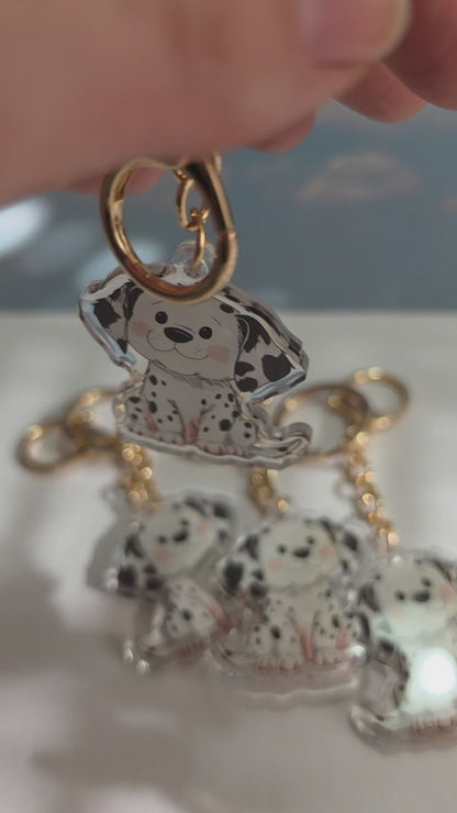 Dalmatian Keychain - Black and White - 066