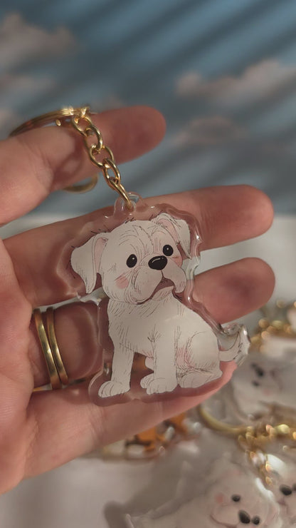 Boxer Keychain - White - 038