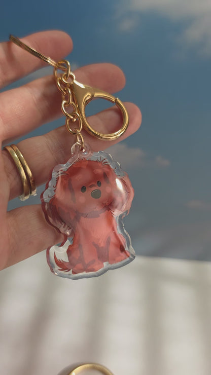 Spaniel Keychain - Red - 062