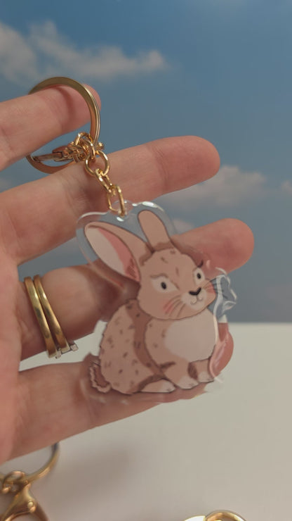 Rabbit Keychain - Brown - 106