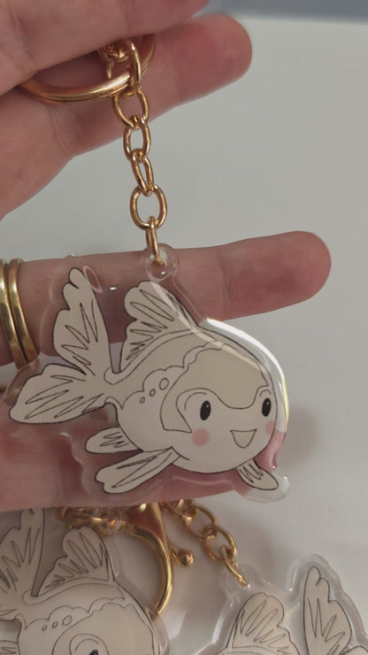 Goldfish Keychain - White - 099