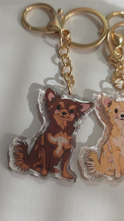 Chihuahua Keychain - Cream - 074