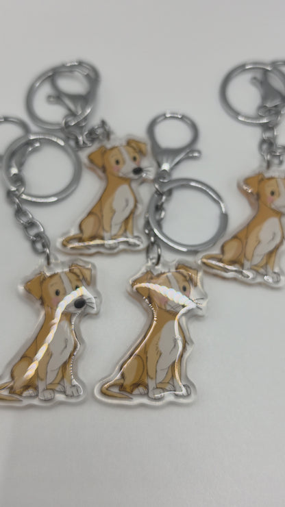 Greyhound - Whippet Keychain - Fawn - 143